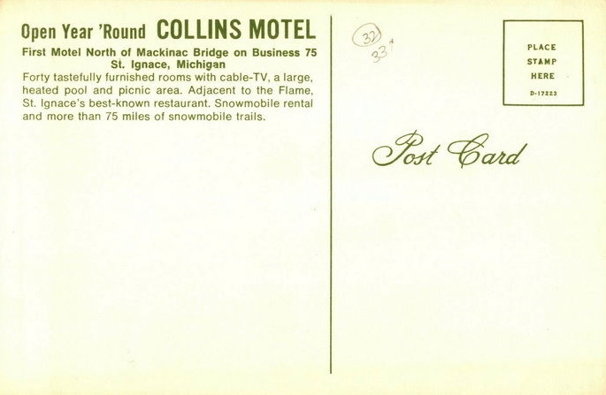 Collins Motel - OLD POSTCARD (newer photo)
